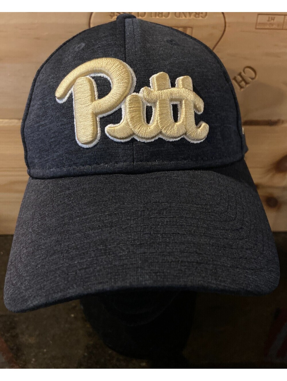 New Era Pitt Baseball Cap Strapback Grey Black Heather Adjustable One Size EUC!